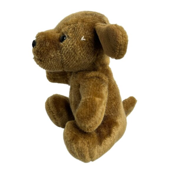 Brown Plush Dog Stuffed Animal Toy With Floppy Ears 9 Inches Tall Soft & Cuddly - Picture 4 of 5